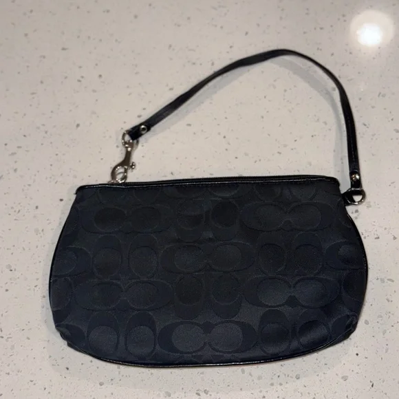 Coach Black Signature Wristlet Clutch - Picture 4 of 8